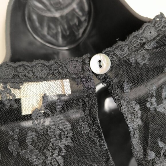 Onetheland Y2K Whismigoth Renaissance Victorian Dark Fairy Lace Mesh Witch Top S - Picture 4 of 8